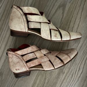Bed Stu - Brittany Leather Woven Band Shooties SZ 8.5